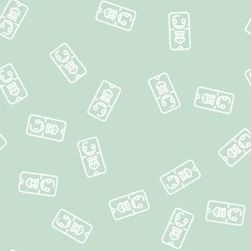 Bank service support line vector seamless pattern Illustrazione stock