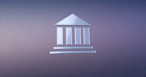 Bank Silver 3d Icon Stock Footage 69724491
