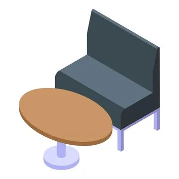 Bank sofa icon isometric vector. Building interior Stock Illustration