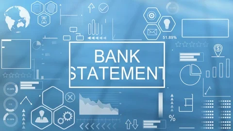 Bank Statement, Animated Typography Stock Footage 116358439