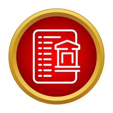 Bank statement icon showing financial records and banking system Stock Illustration