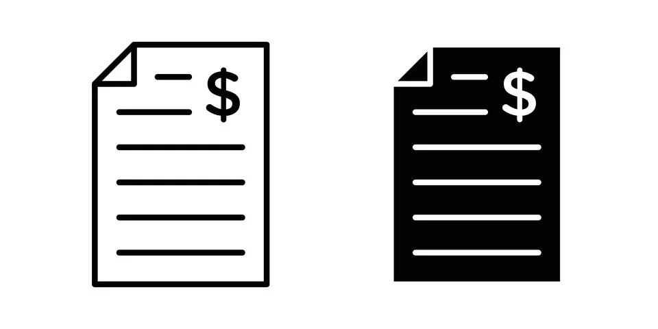 Bank statement icon vector symbol graphics Stock Illustration