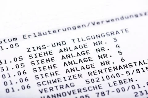 Bank statement with plants Foto stock