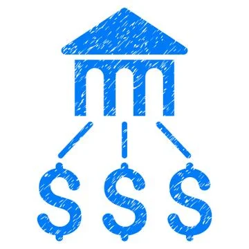 Bank Structure Grunge Icon Illustrazione stock