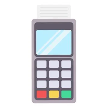 Bank terminal. Contactless payment. Vector illustration in flat style Illustrazione stock