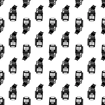 Bank terminal pattern seamless vector Stock Illustration