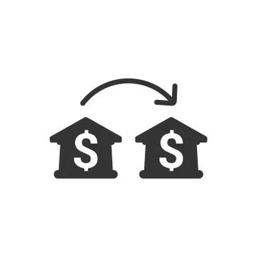 Bank Transfer Icon Stock Illustration