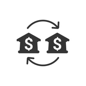 Bank Transfer Icon Stock Illustration