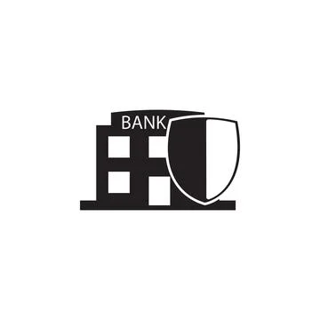 Bank under protection icon. Elements of cyber security icon. Premium quality Illustrazione stock