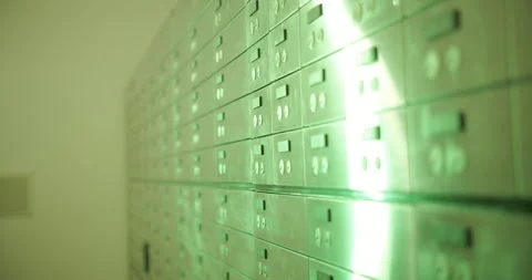 Bank Vault Safe Deposit Boxes Interior Stock Footage 275895407