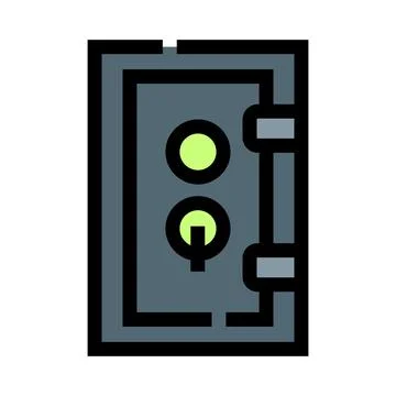 Bank vault safe deposit security icon concept Ilustración de archivo