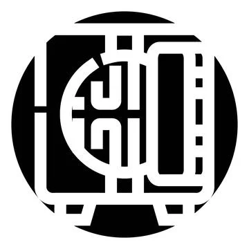 Bank vault safe security storage icon concept Ilustración de archivo