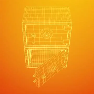 Bank vault safe vector Stock Illustration