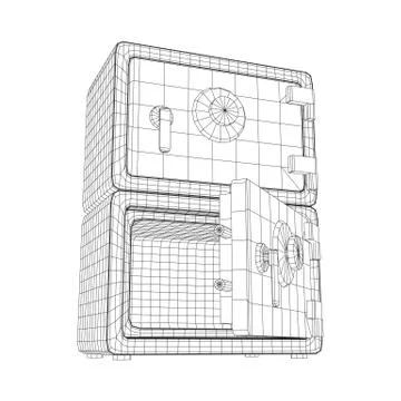 Bank vault safe vector Ilustración de archivo