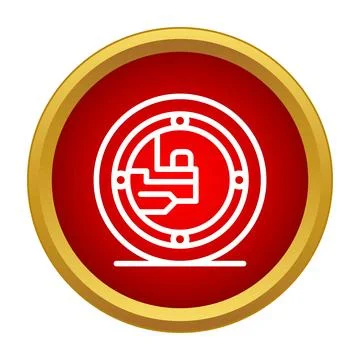 Bank vault security lock mechanism icon Stock Illustration