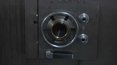 Bank Vault Zoom in Video stock 110738994