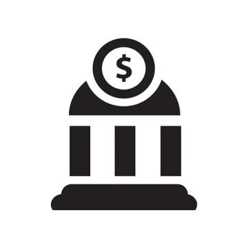 Bank vector icon Stock Illustration
