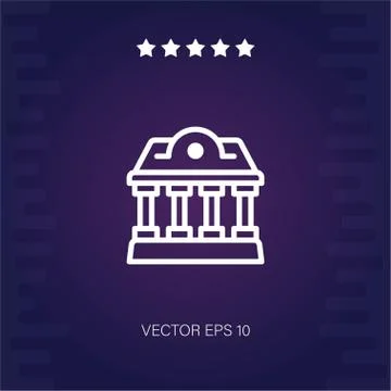 Bank vector icon Stock Illustration