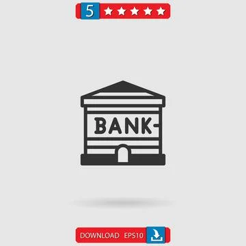 Bank vector icon Stock Illustration