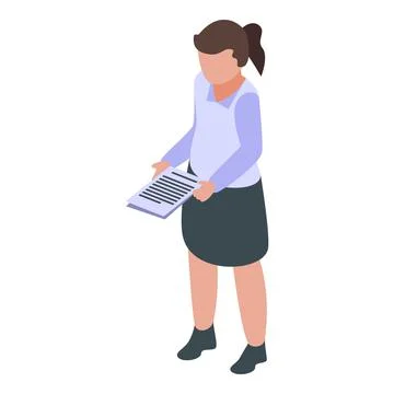 Bank worker icon isometric vector. Finance manager Stock Illustration