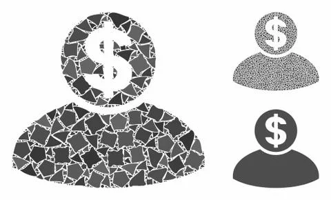 Banker Composition Icon of Inequal Elements 库存插图