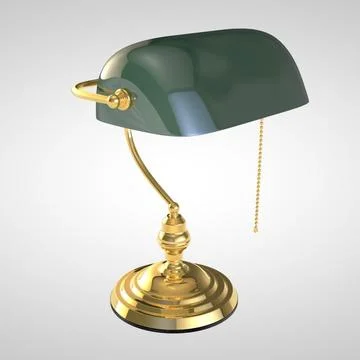 Bankers Desk Lamp 3D Model