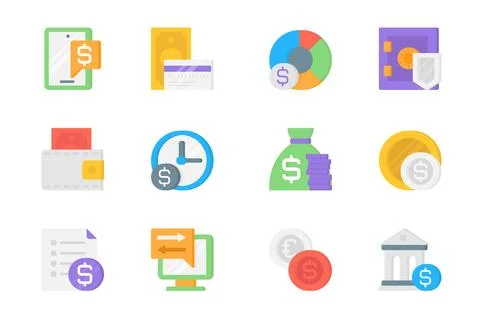 Banking 3d icons set. Pack flat pictograms of online application, credit ca.. イラスト素材