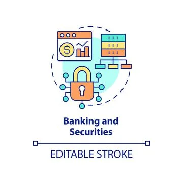 Banking and securities concept icon Stock Illustration
