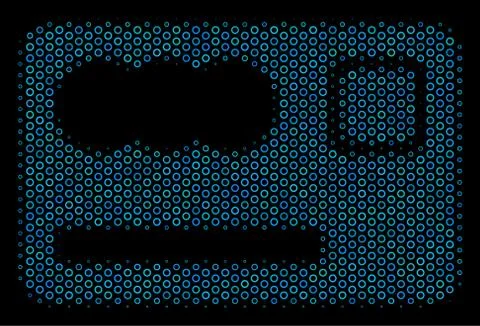 Banking Card Composition Icon of Halftone Bubbles Stock Illustration