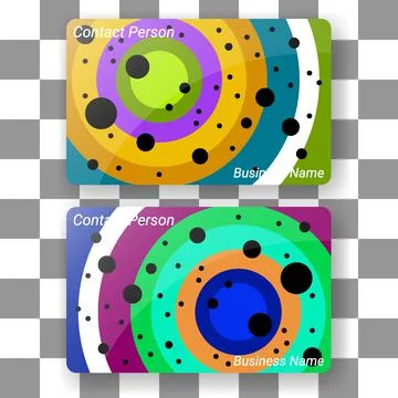 Banking card template background circle dotted pattern design Stock Illustration