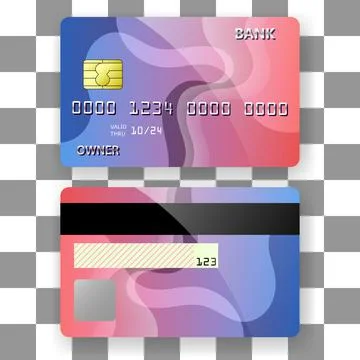 Banking card template background design pastel color pattern Stock Illustration