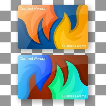 Banking card template background fire element pattern Stock Illustration