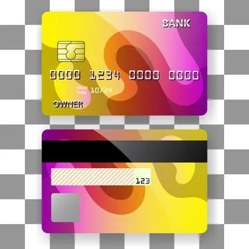 Banking card template background fluid pattern 3d Stock Illustration