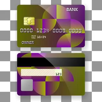 Banking card template background half circle pattern Illustrazione stock