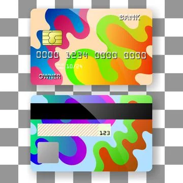Banking card template background liquid squirt water spurt Stock Illustration