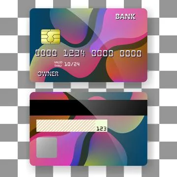 Banking card template background texture fluid pattern Stock-Illustration