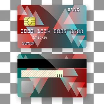 Banking card template background triangle pattern texture Illustrazione stock