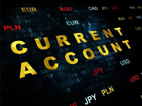 Banking concept: Current Account on Digital background Stock Illustration