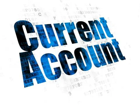 Banking concept: Current Account on Digital background Stock Illustration