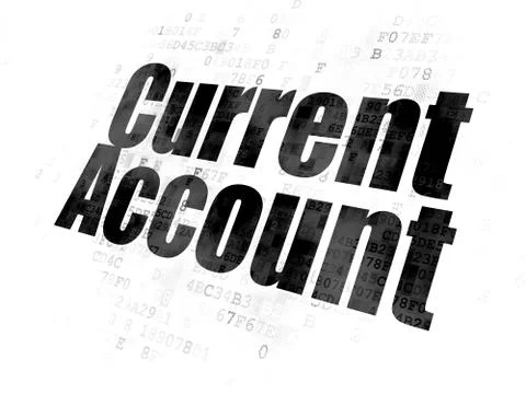 Banking concept: Current Account on Digital background Stock Illustration