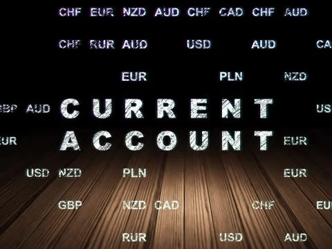 Banking concept: Current Account in grunge dark room Stock Illustration