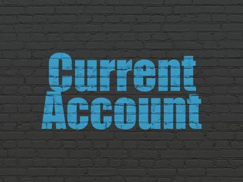Banking concept: Current Account on wall background Stock Illustration