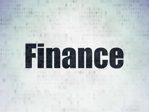 Banking concept: Finance on Digital Data Paper background Stock Illustration