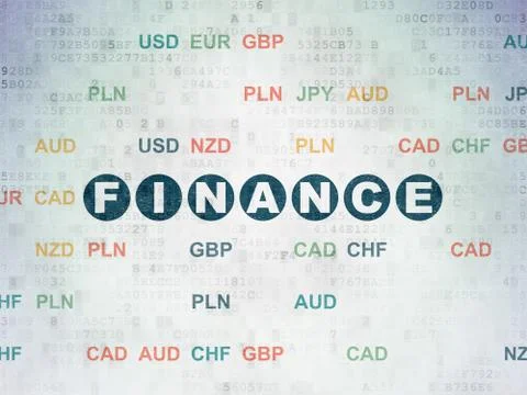 Banking concept: Finance on Digital Data Paper background Stock Illustration