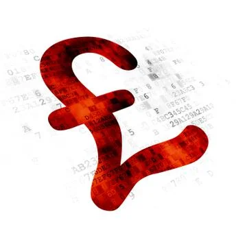 Banking concept: Pound on Digital background Stock-Illustration