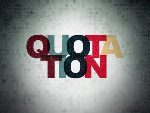 Banking concept: Quotation on Digital Data Paper background Illustrazione stock