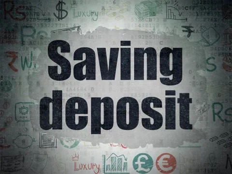 Banking concept: Saving Deposit on Digital Paper background Stock Illustration