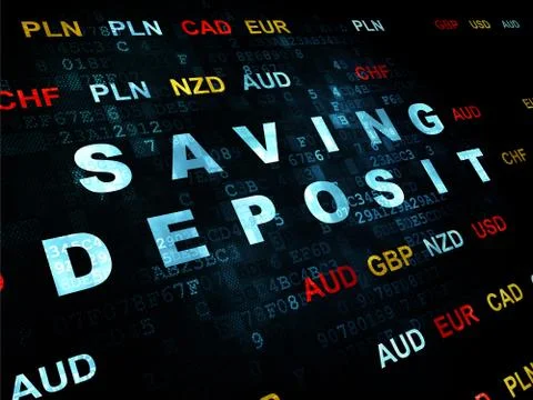 Banking concept: Saving Deposit on Digital background Stock Illustration