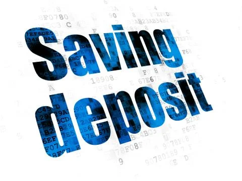Banking concept: Saving Deposit on Digital background Stock Illustration