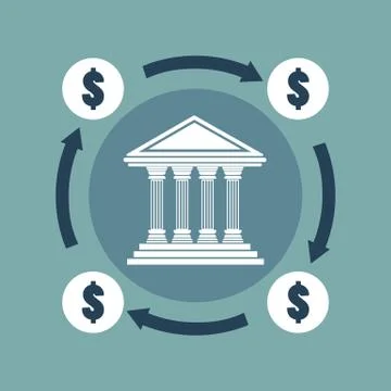 Banking concept. Vector illustration in flat design Stock Illustration